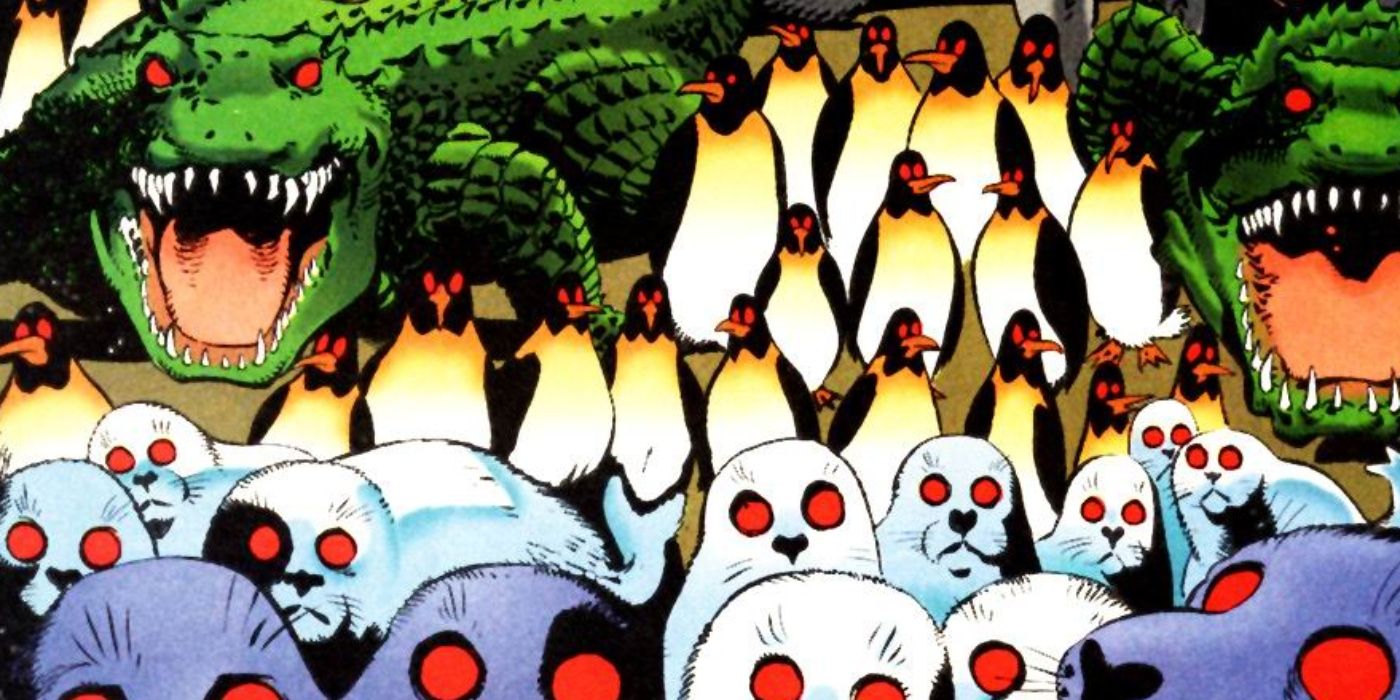 An army of zombie animals from DC's Hitman.