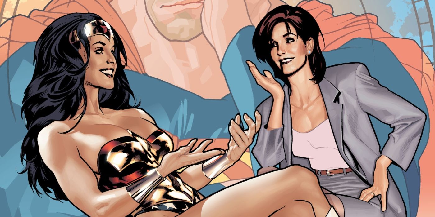 Lois Lane interviewing Wonder Woman.