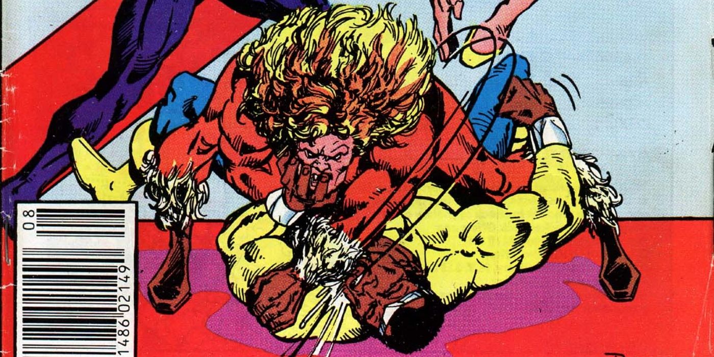 Luke Cage fighting Sabretooth.