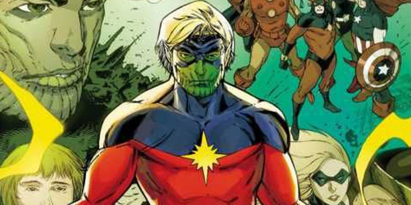 Captain Marvel as a Skrull during Secret Invasion.
