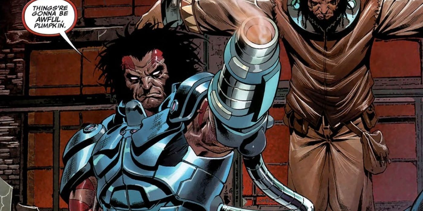 Wolverine as the new Apocalypse in the Age of Apocalypse.