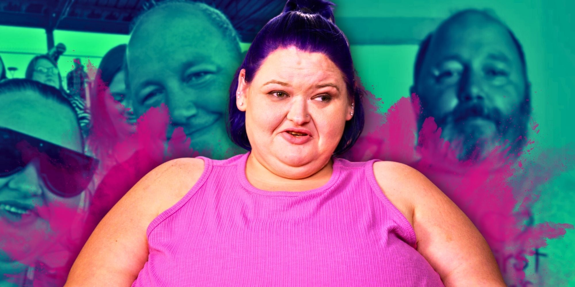  Amy and Michael from 1000-lb Sisters with blue montage background