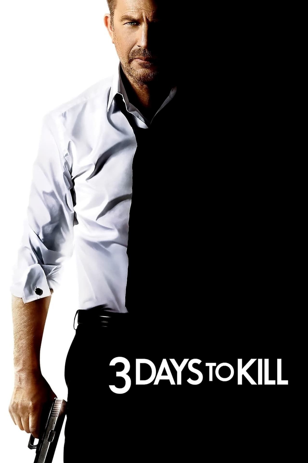 3 Days to Kill Movie Poster Showing Kevin Costner Holding a Gun