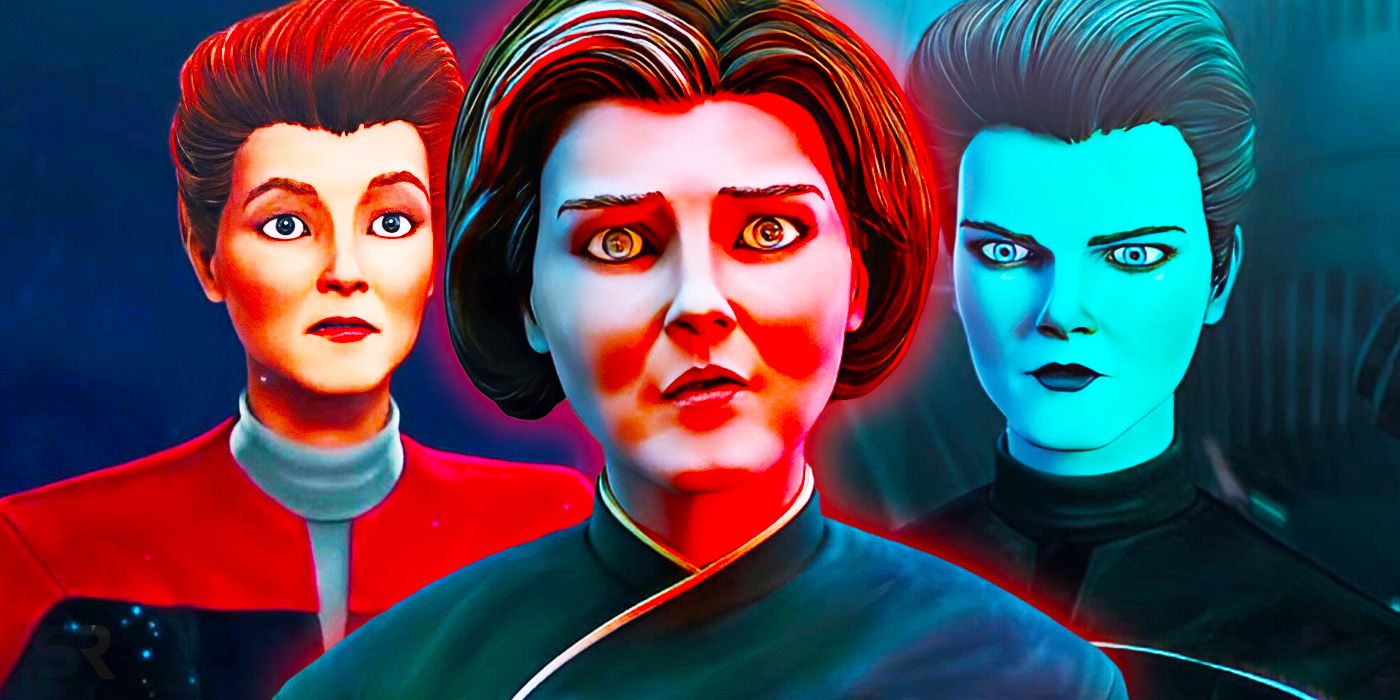 Three different animated Janeways in Star Trek: Prodigy