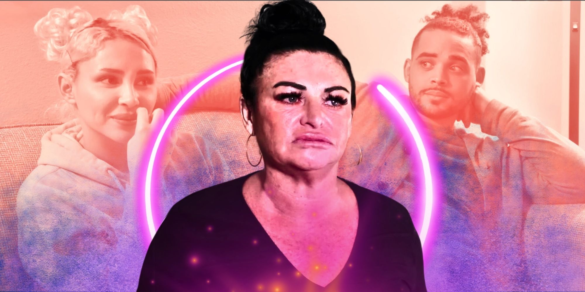 90 Day Fiancé’s Rob Warne, Sophie Sierra and Sophie’s Mother, looking tense