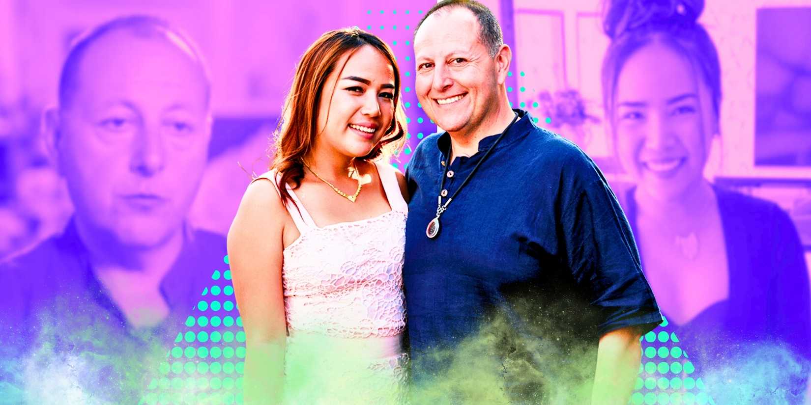 90 Day Fiancé David Toborowsky & Annie Suwan dressed up and smiling
