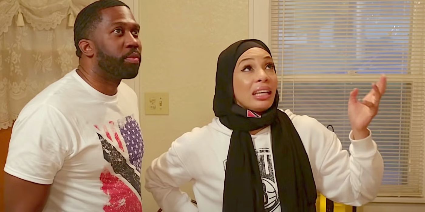 90 Day Fiancé Bilal Hazziez Shaeeda Sween inside the shabby house