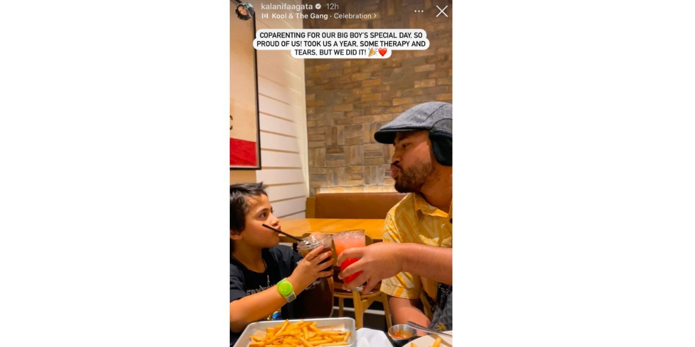 90 Day Fiance Kalani mostrando Asuelu e o filho Oliver no Instagram