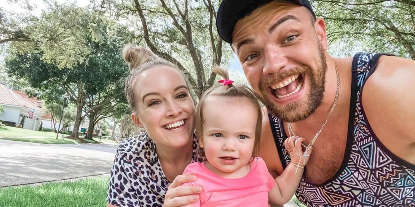 90 Day Fiancé stars Libby Potthast and Andrei Castravet with Ellie at the park