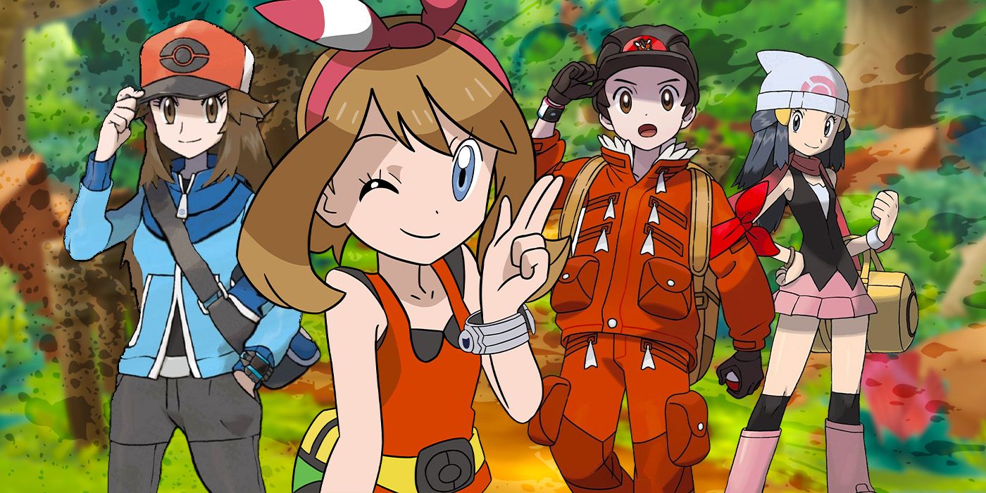 Pokémon Protagonists, including May from Omega Ruby and Alpha Sapphire, Victor from Sword and Shield, Dawn from Diamond and Pearl, and Hilbert from Black and White.