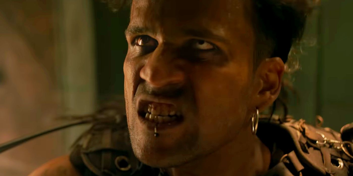 A Futuristic Fighter Grimacing in Kalki 2898 AD