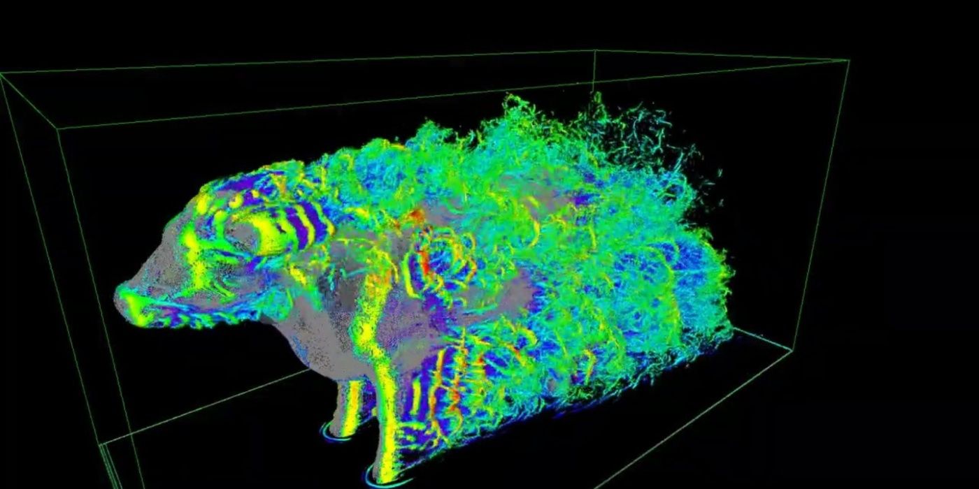 A graphic about the aerodynamics of a cow in a YouTube video by Dr. Moritz Lehmann-1