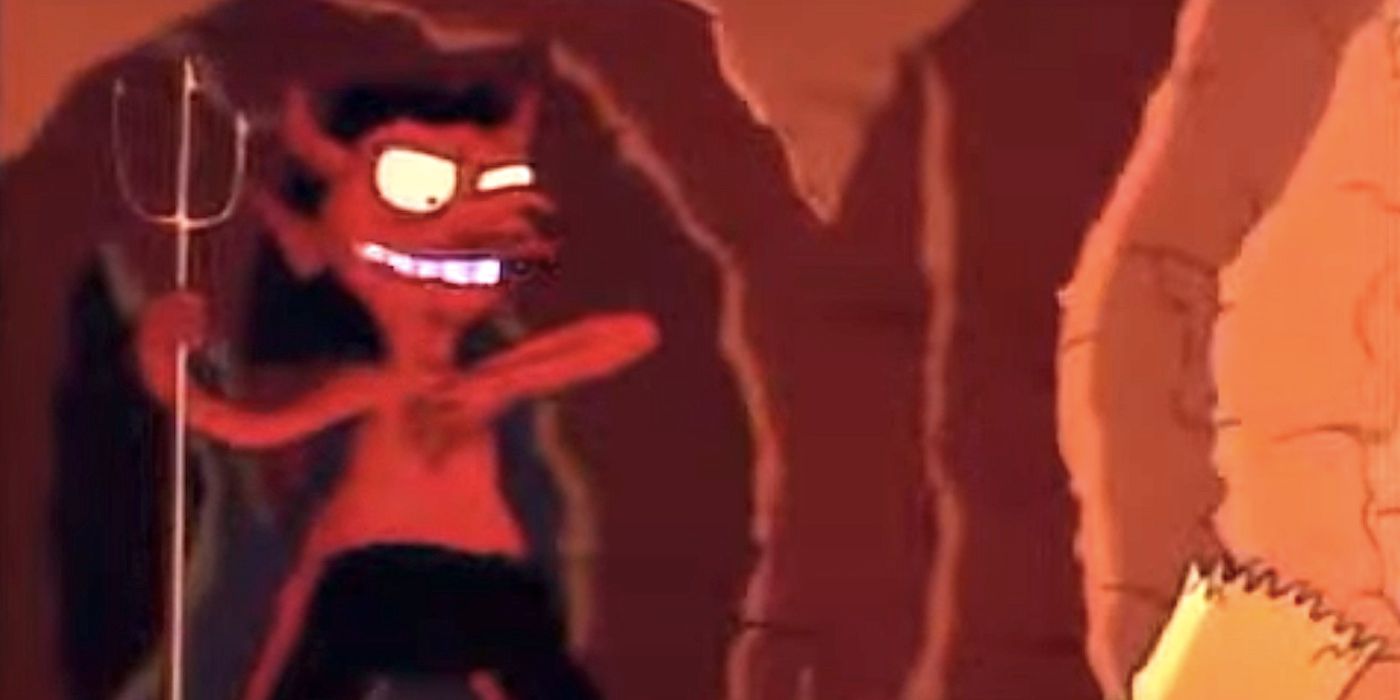 A grinning devil introduces himself in The Simpsons season 2