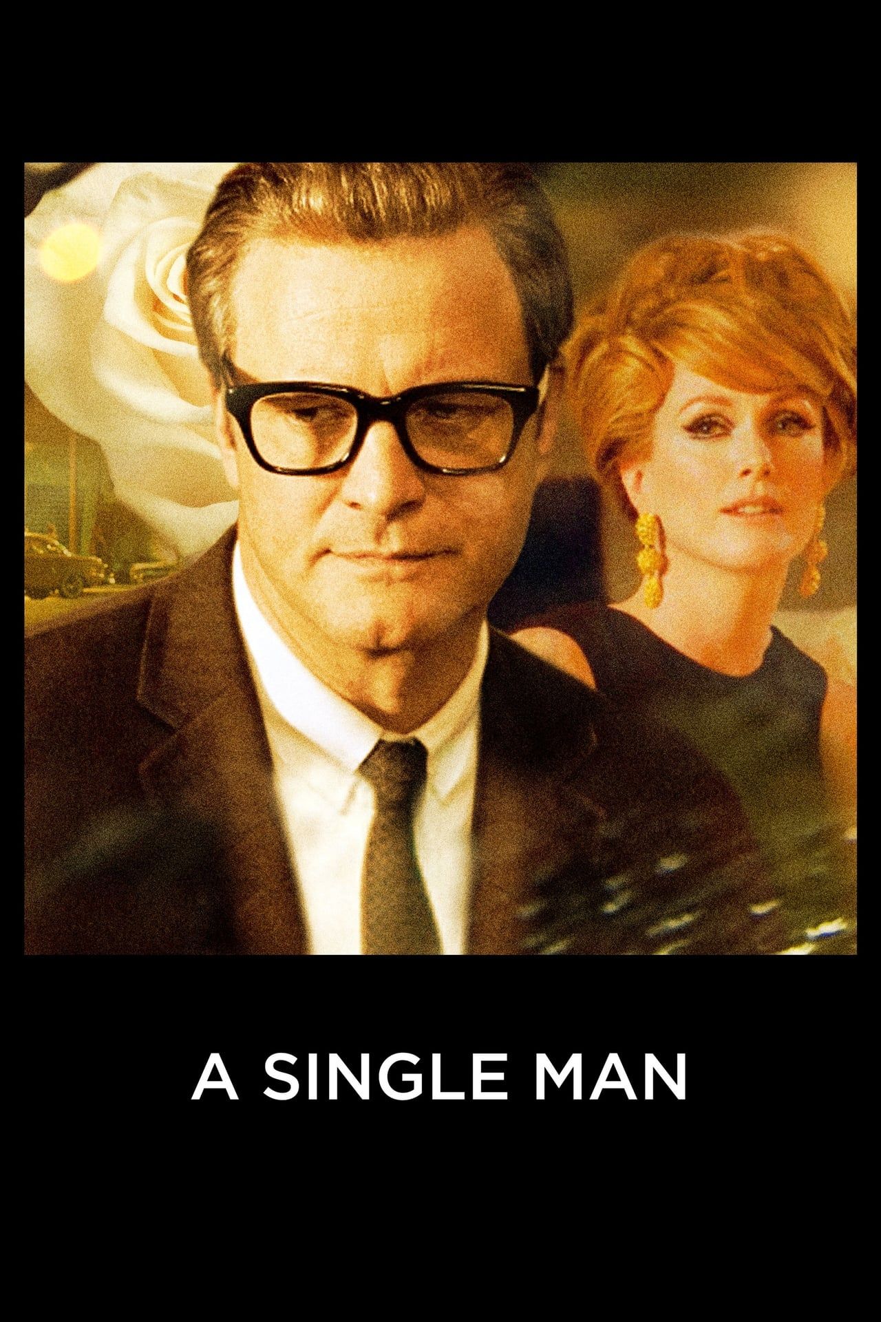 A Single Man Movie Poster Showing Colin Firth and Julianne Moore