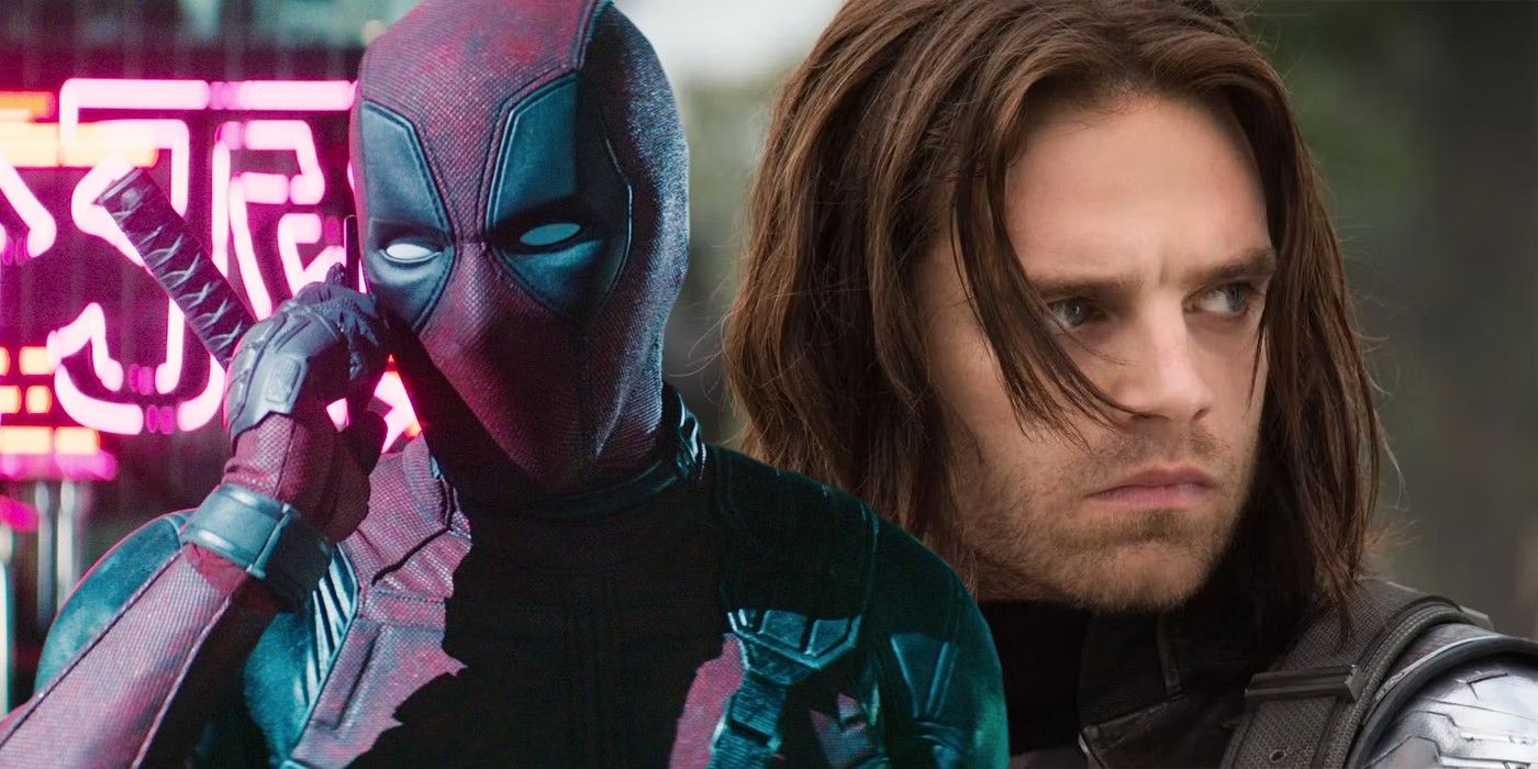 A split image of Deadpool from Deapool 2 and Bucky Barnes in the MCU