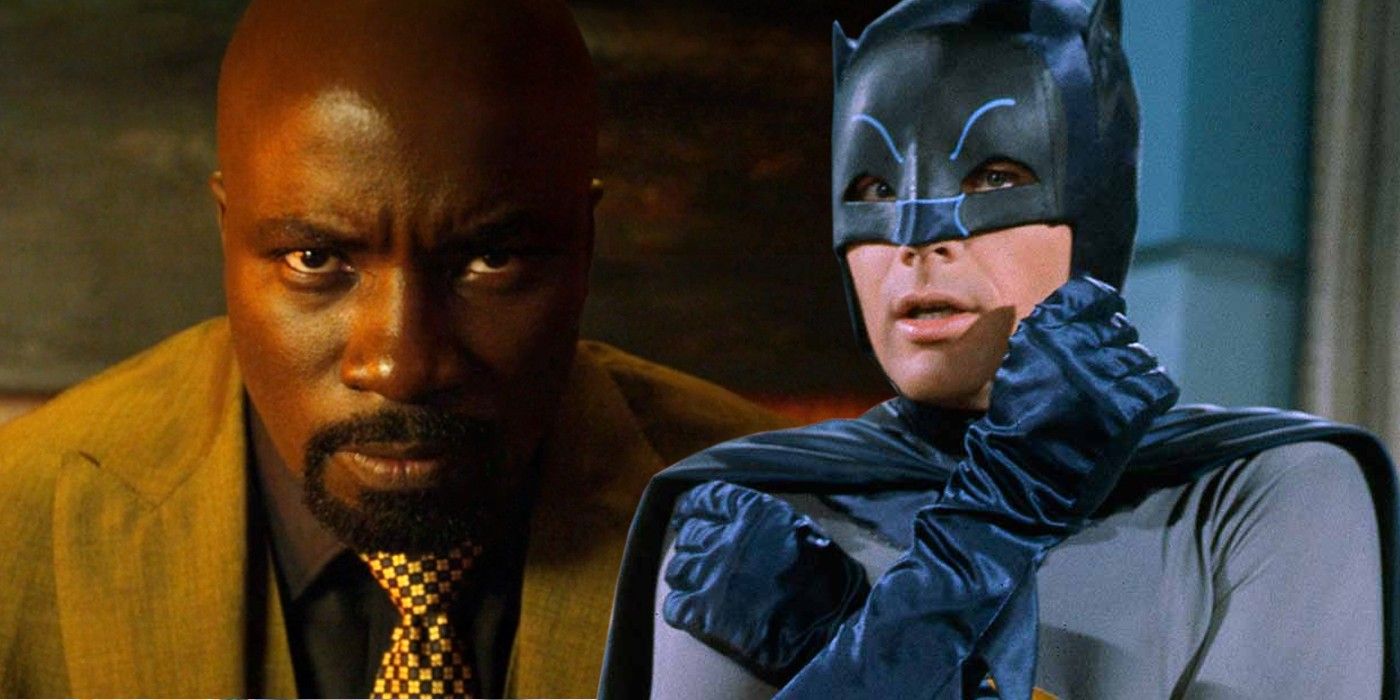 A split image of Luke Cage from Luke Cage season 2 and Batman from the 1960s TV series