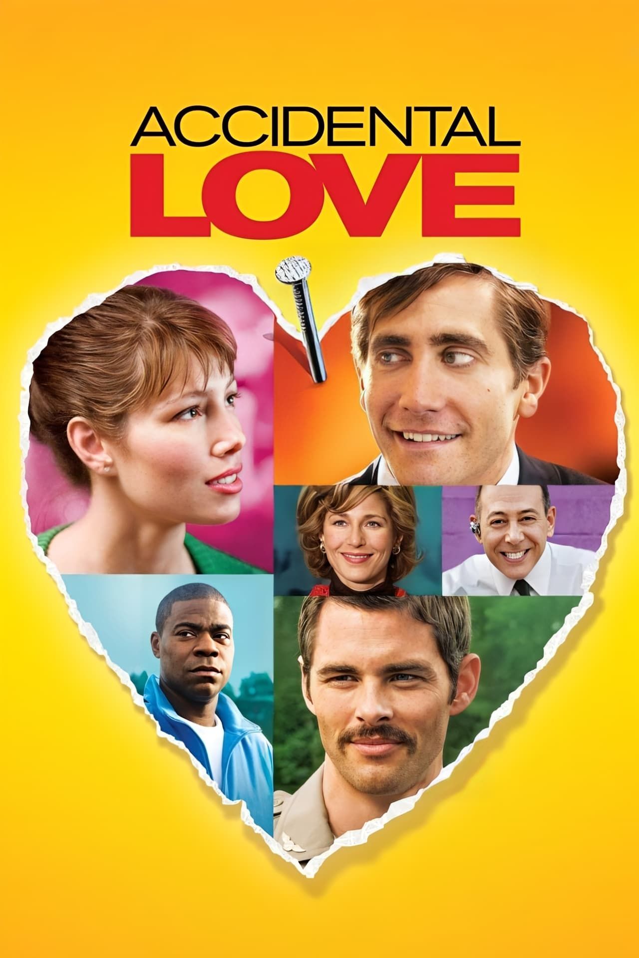 Accidental Love Movie Poster with Jessica Biel Jake Gyllenhaal James Marsden Paul Reubens, Catherine Keener, and Tracy Morgan