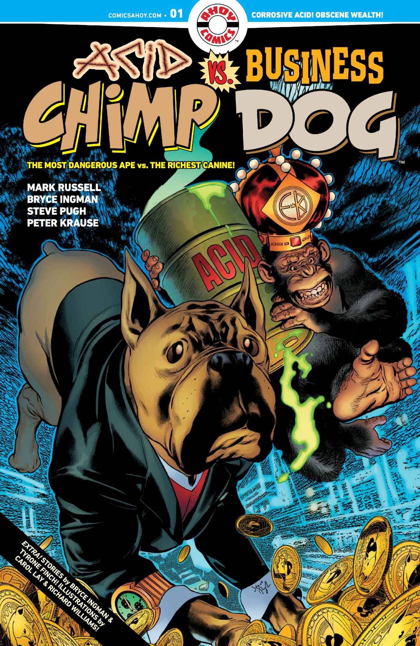 Acid Chimp vs Business Dog Cover A by Steve Pugh