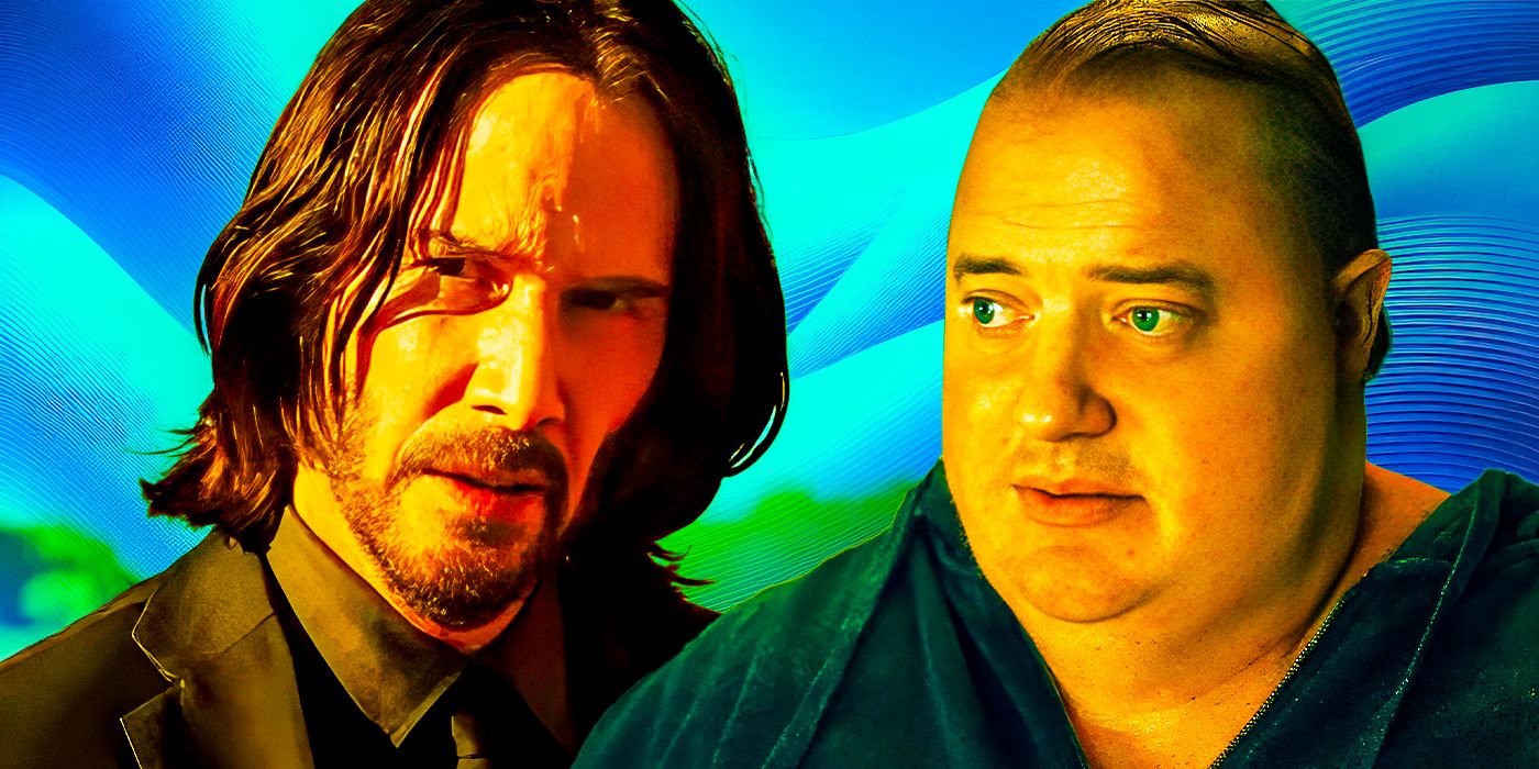 keanu reeves in john wick and brendan fraser in the whale
