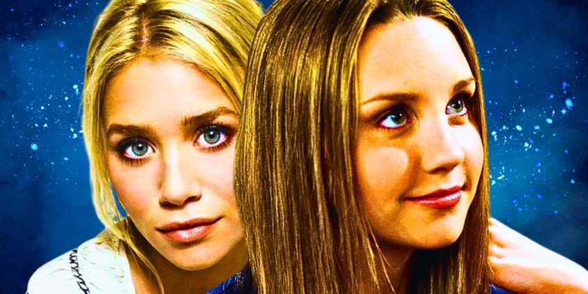 An imahe of Amanda Bynes layered over an image of Ashley Olsen.