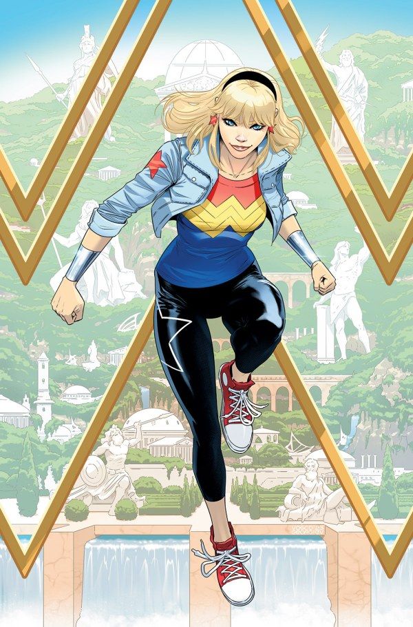 Capa variante do Amazons Attack #5 de Cassie como Wonder Girl-1