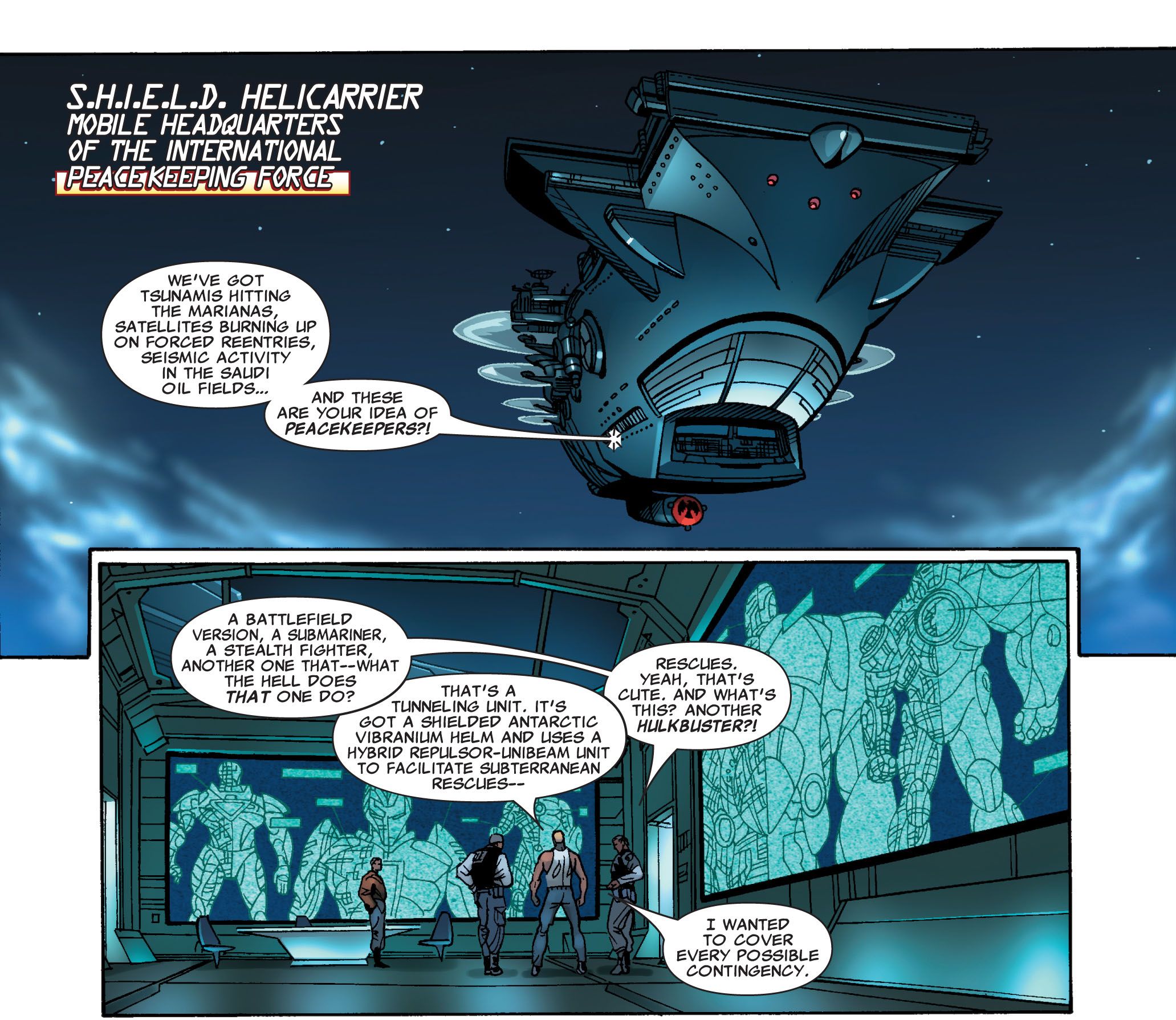 Iron Man (Vol. 4) #12, Tony Stark explains the purpose of each of his 