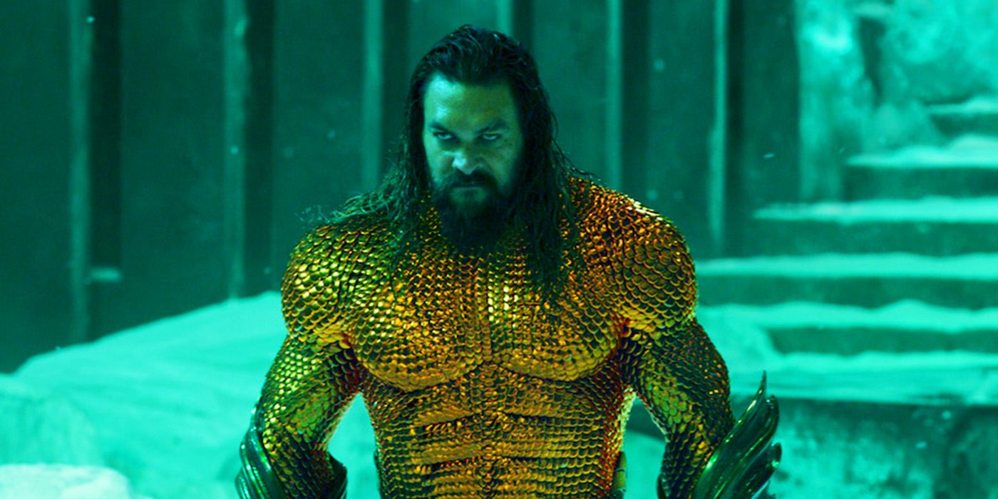 Arthur Curry's Aquaman in the final battle of Aquaman and the Lost Kingdom