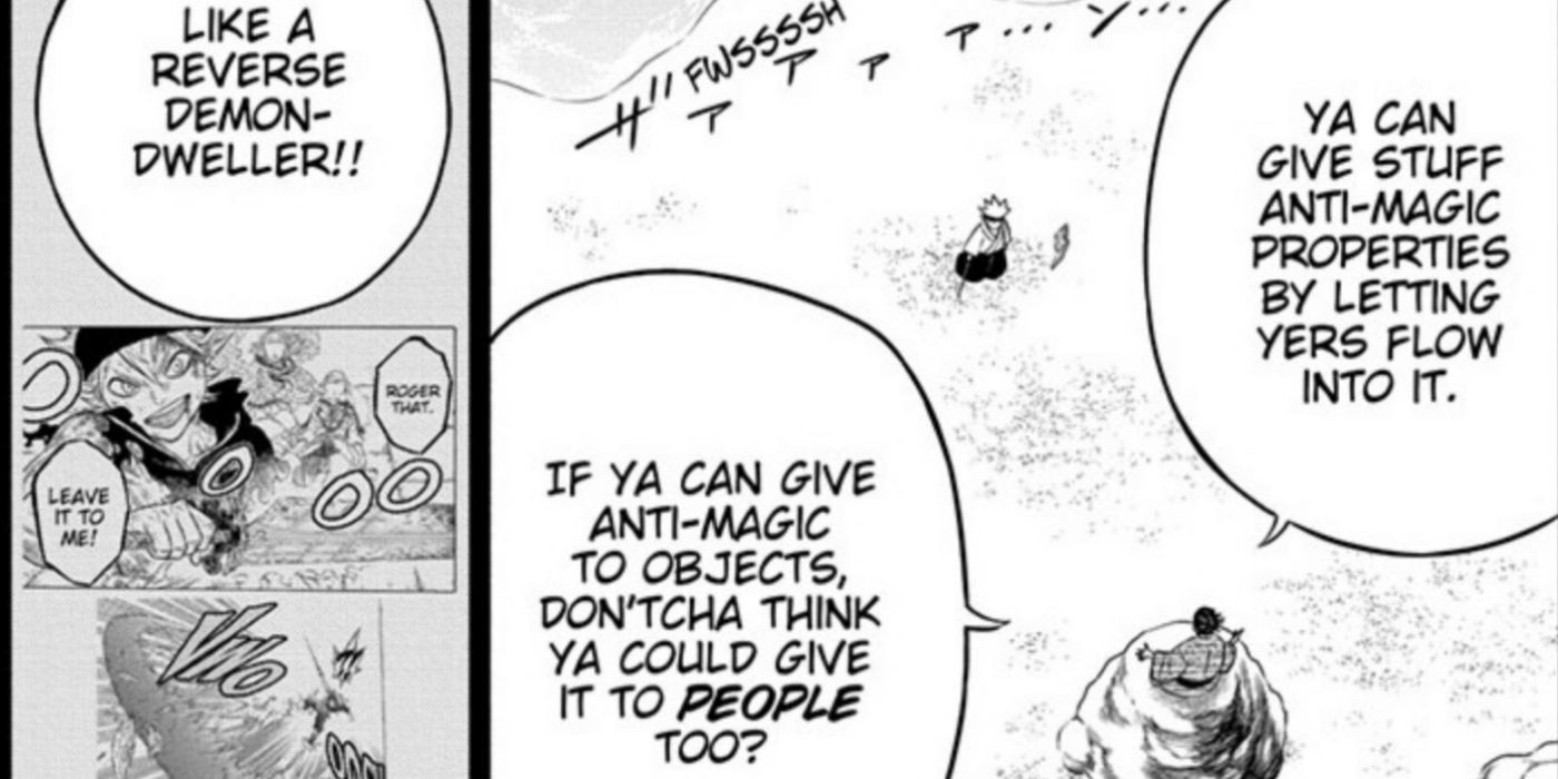 Asta learns about Reverse Demon-Dweller in Black Clover