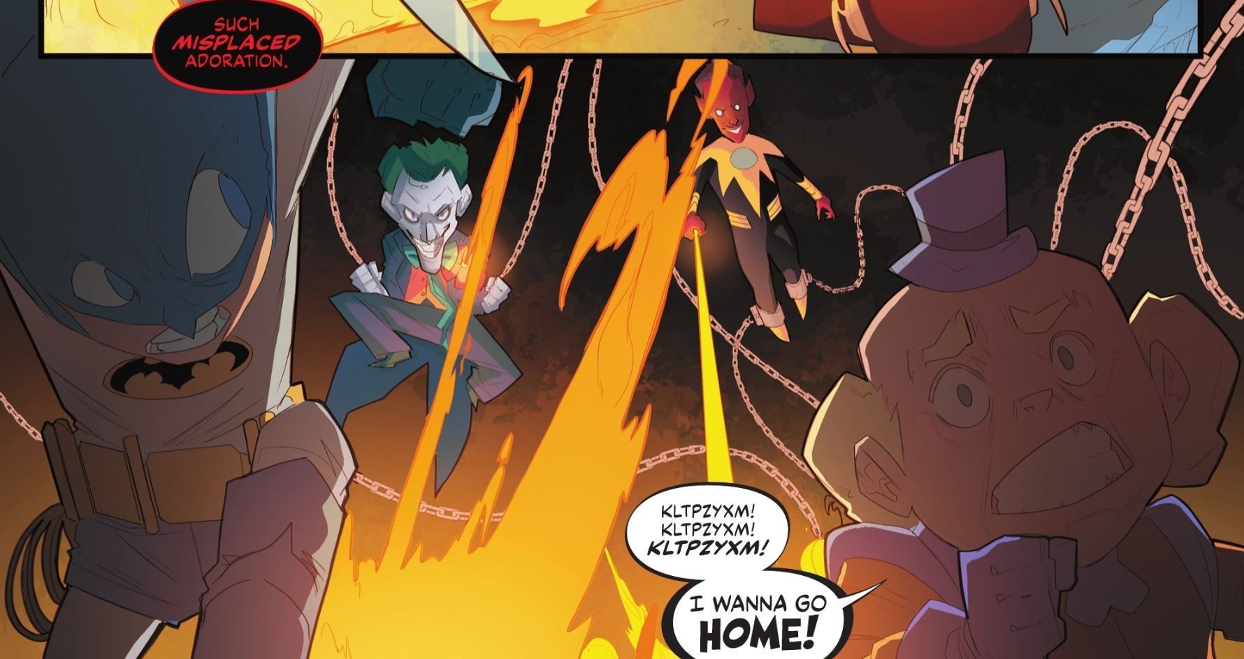 Bat-Mite and Mxyzptlk Running Scared DC