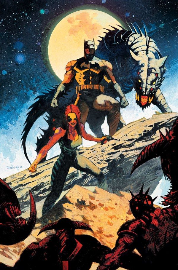 Batman Off-World #5 cover featuring Ione, Batman, and Batman&rsquo;s Wolf