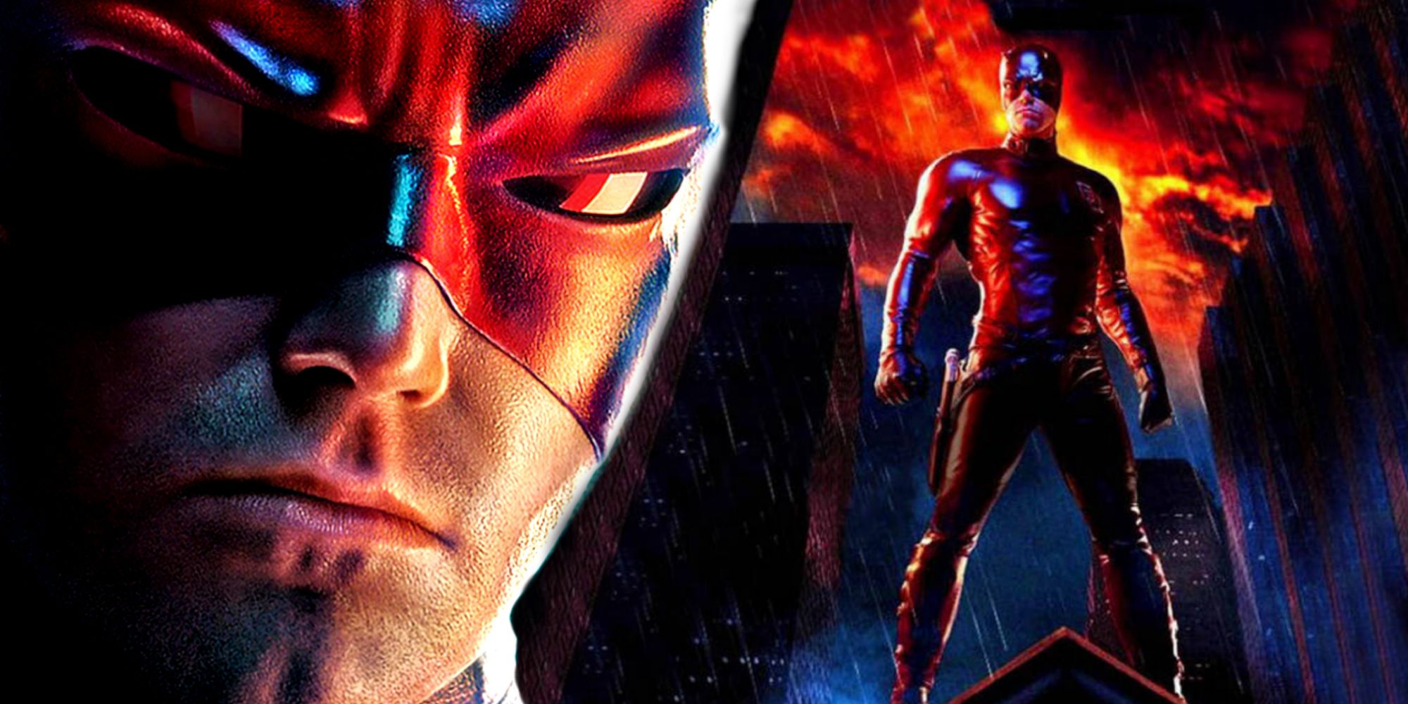Ben Affleck as Matt Murdock in 2003 Daredevil Movie Poster