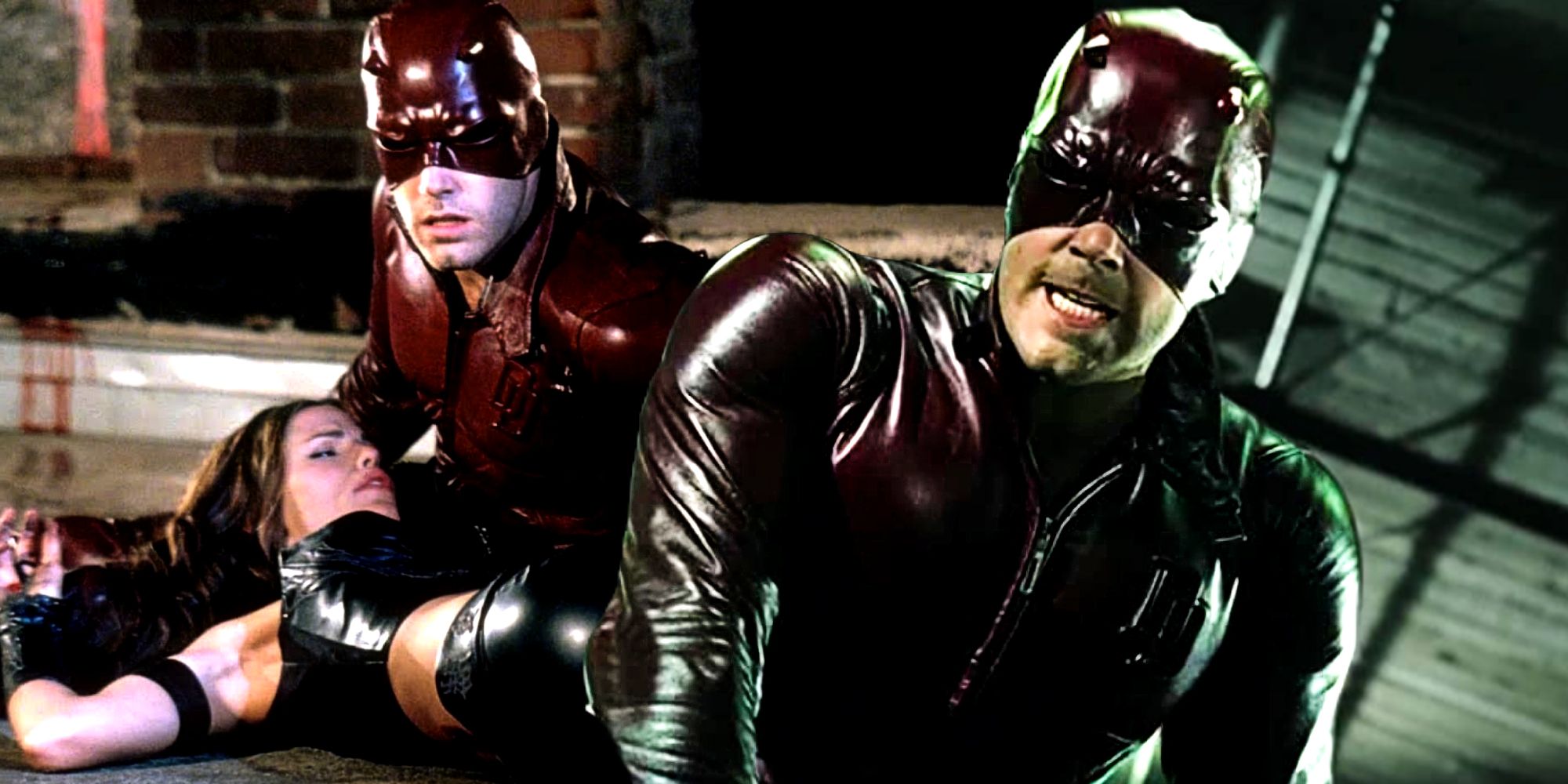 Ben Affleck's Matt Murdock and Jennifer Garner's Elektra in Daredevil 2003 Movie