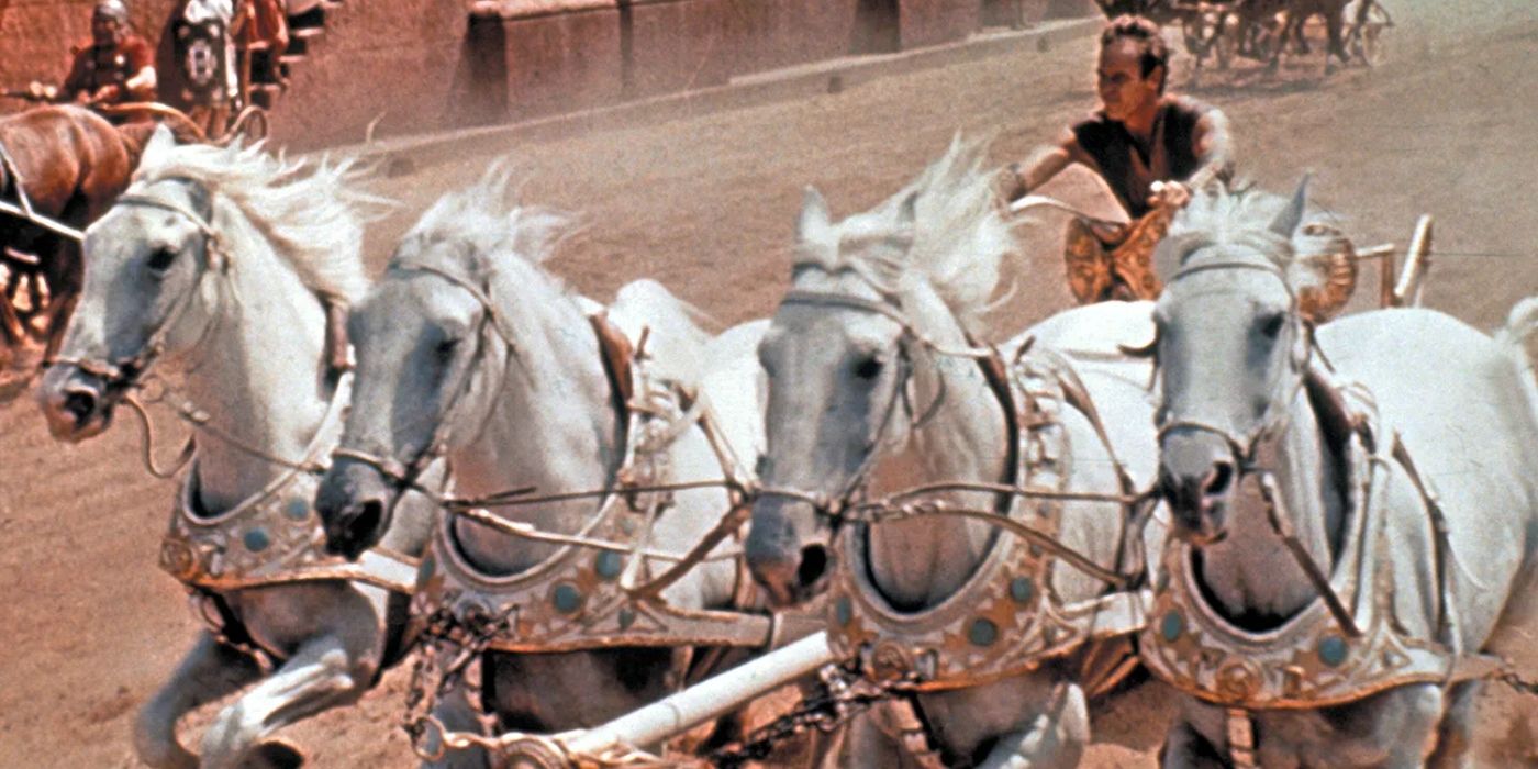 The chariot race in Ben Hur 1959