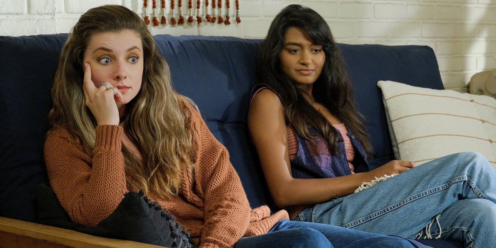 Blaire and Sarah on a couch in Ted