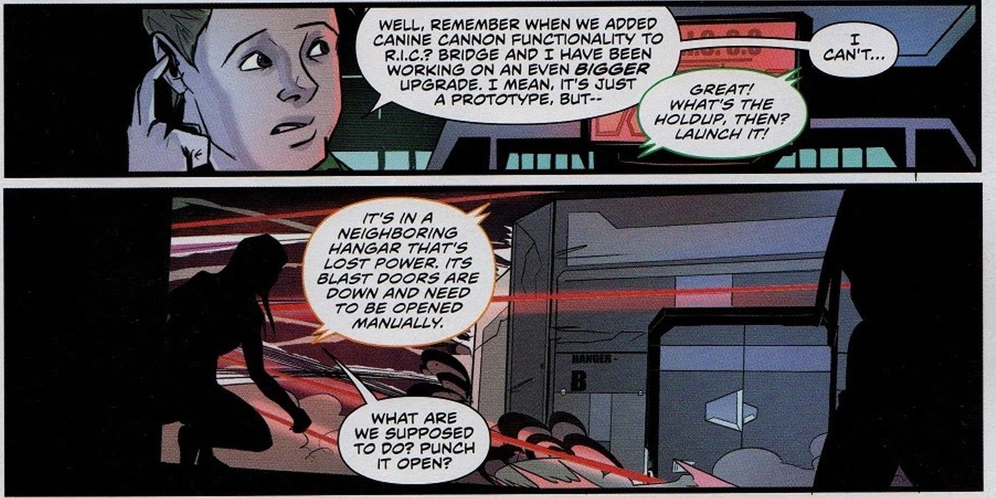 Boom tells the Power Rangers SPD about a new RIC upgrade