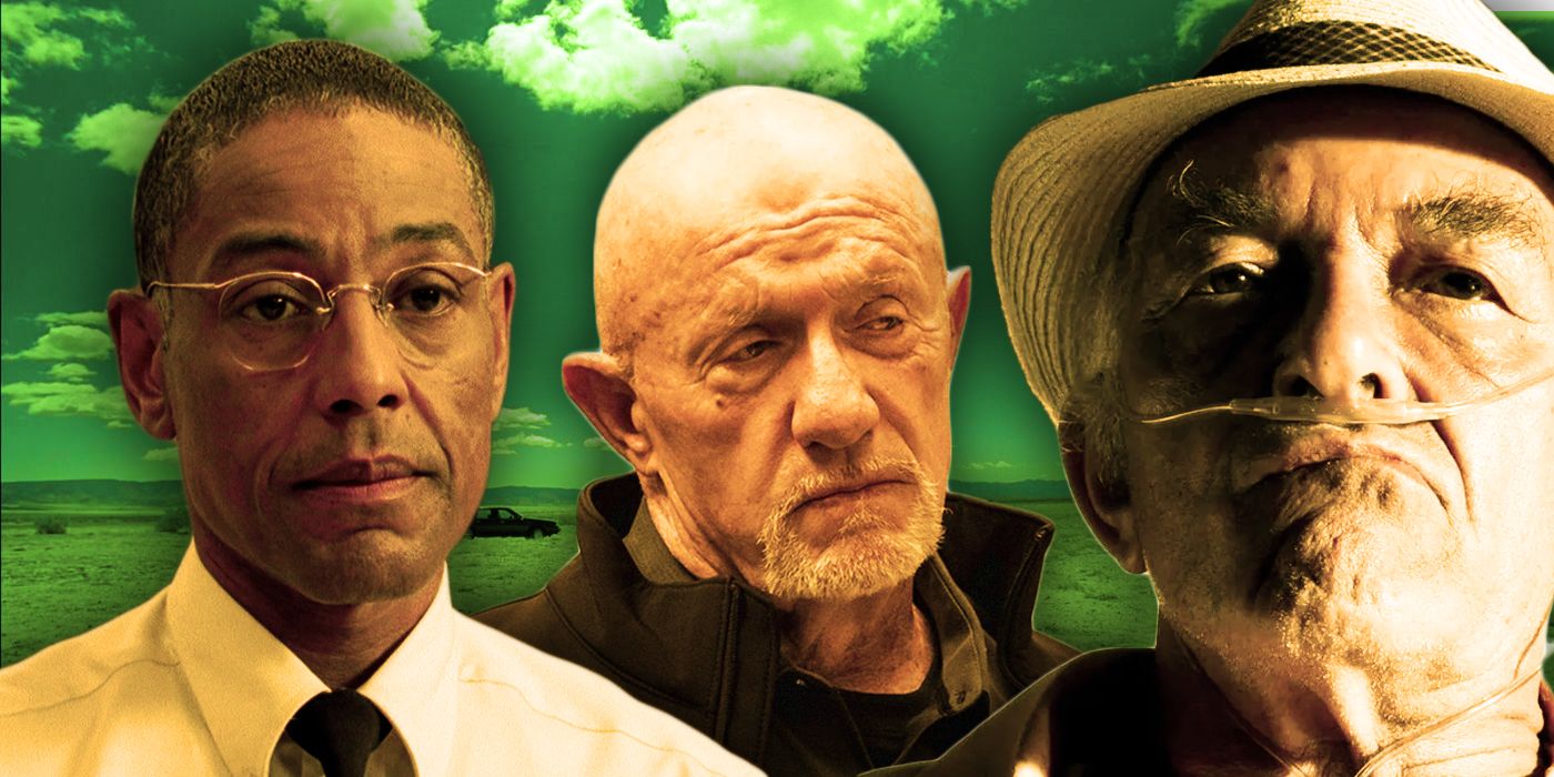 Collage of Gus Fring, Mike Ehrmantraut, And Hector Salamanca In Breaking Bad And Better Call Saul 