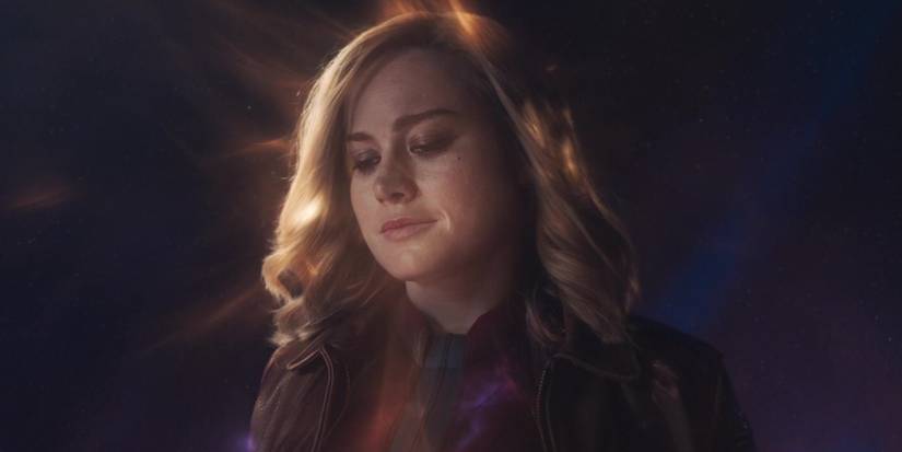 Brie Larson as Carol Danvers smiling in Captain Marvel (2019)