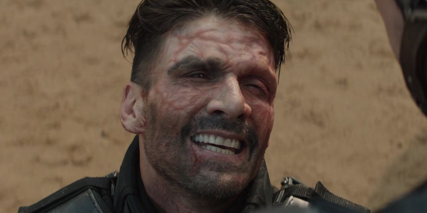 Frank Grillo como Brock Rumlow, também conhecido como Crossbones em Capitão América: Guerra Civil