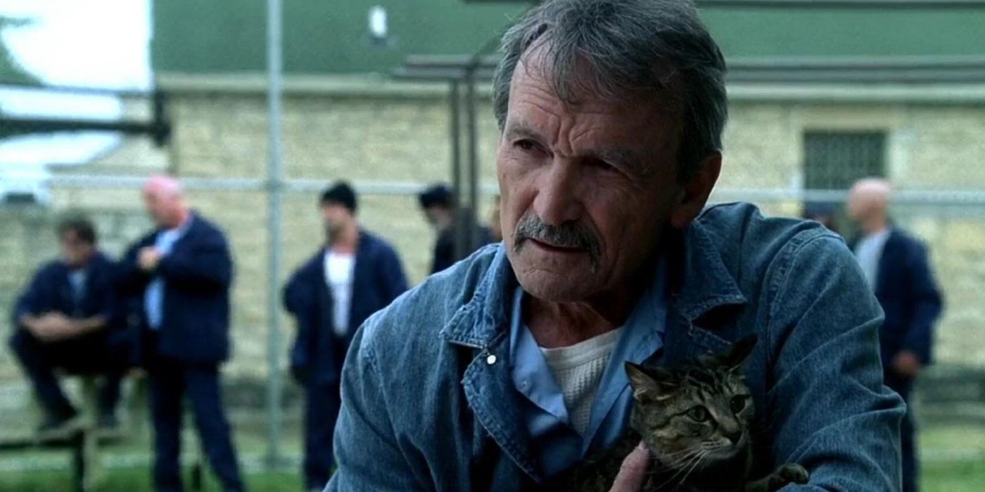 Charles Westmoreland with his cat in Prison Break.