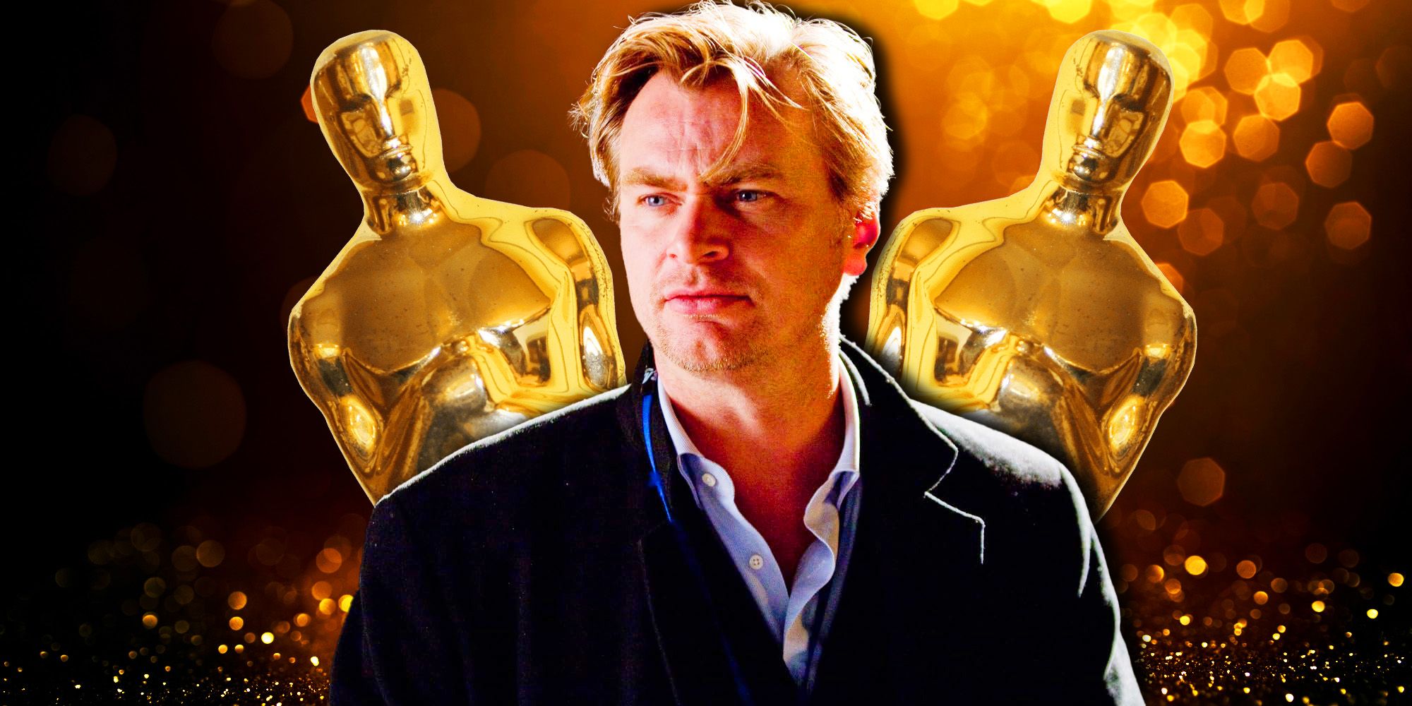 Christopher Nolan with some Academy Awards.