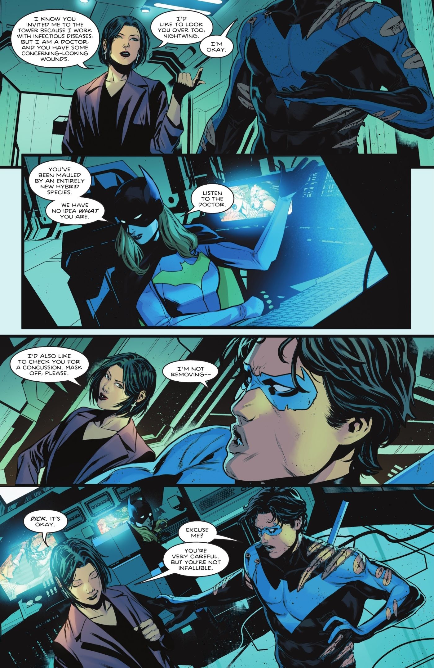 Titans: Beast World #23, Bridgette Clancy reveals she knocks Dick Grayson is Nightwing