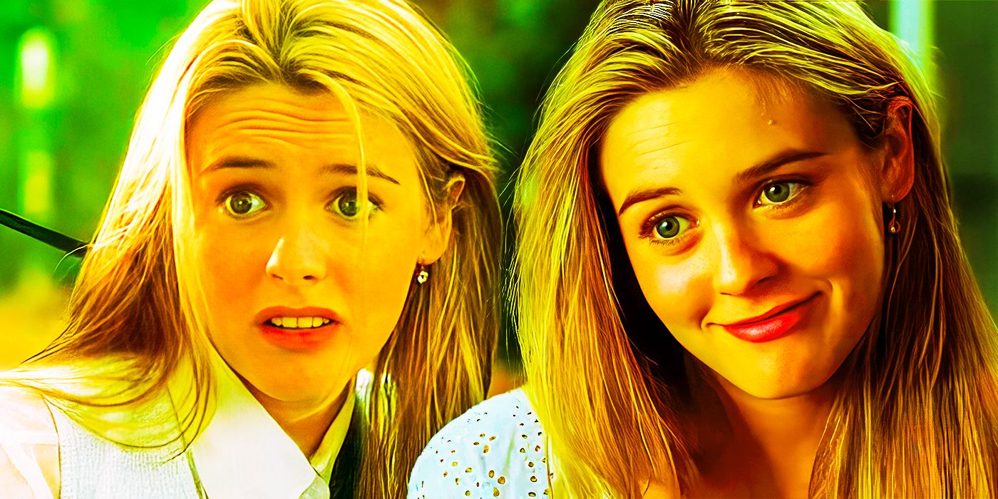Clueless Alicia Silverstone as Cher looking confused and happy