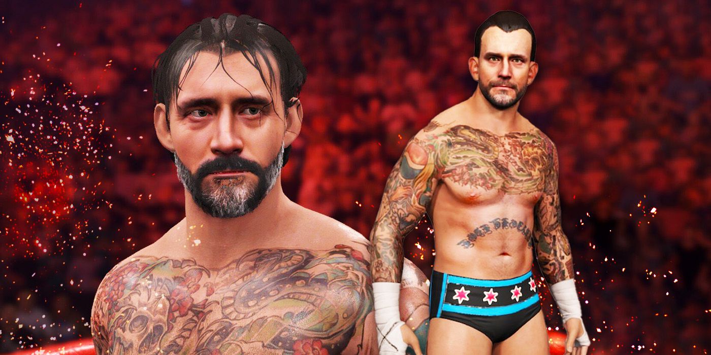 CM Punk in WWE 2K23 made from custom character creation