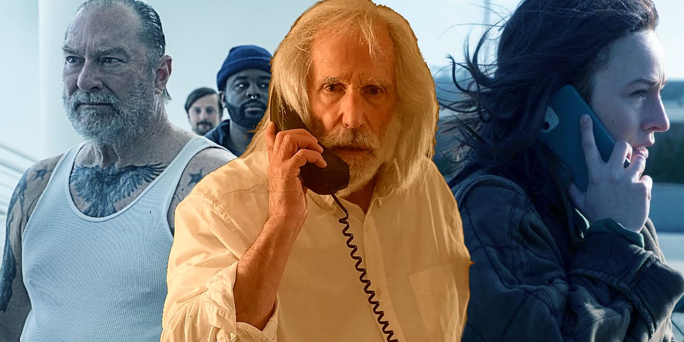 Collage of Ffuches, Gene, and Sally in Barry season 4 episode 7 a nice meal.