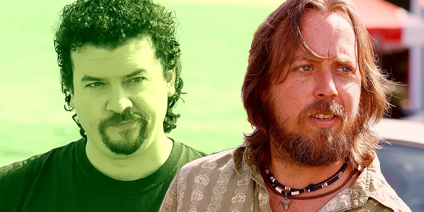Collage of Kenny Power (Danny McBride) and Clegg (Ben Best) in Eastbound and Down.