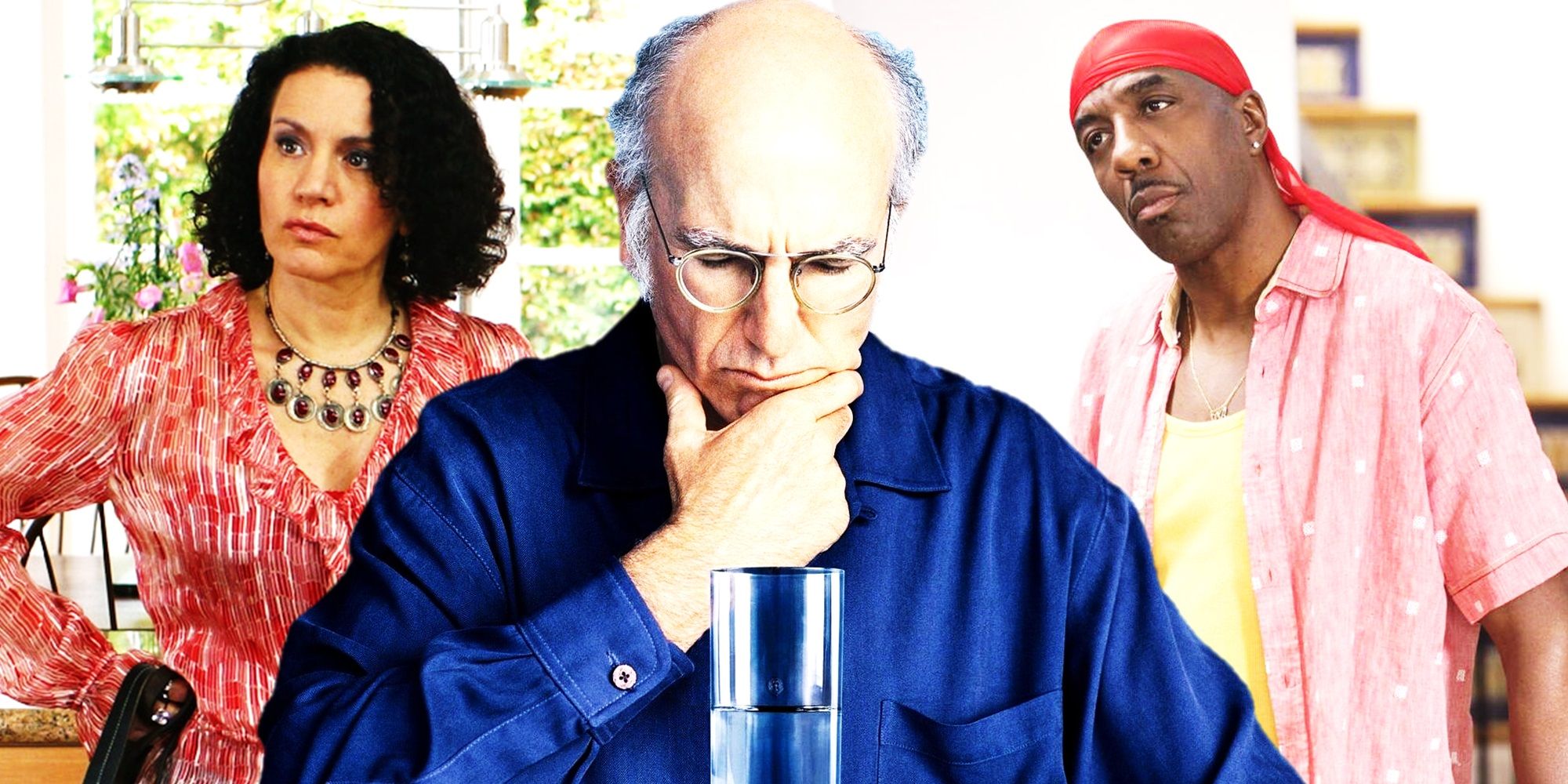 Collage of Susie, Larry, and Leon in Curb Your Enthusiasm
