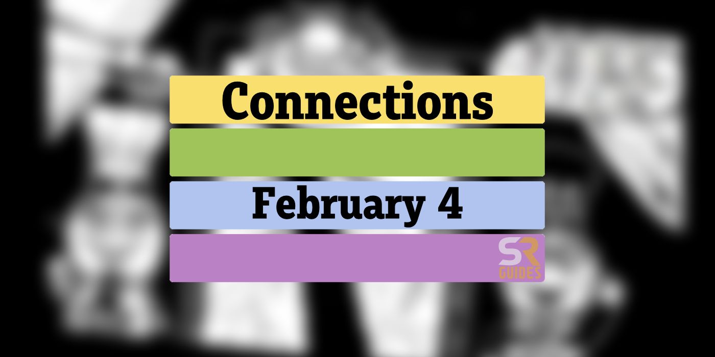 Connections February 4 Grid with the answers removed to avoid spoilers