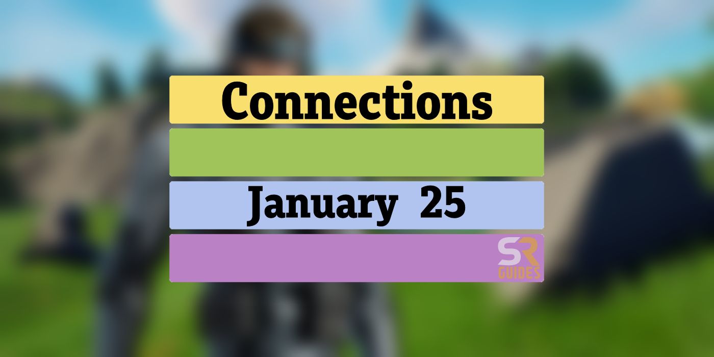Connections January 25 Grid with the answers removed to avoid spoilers