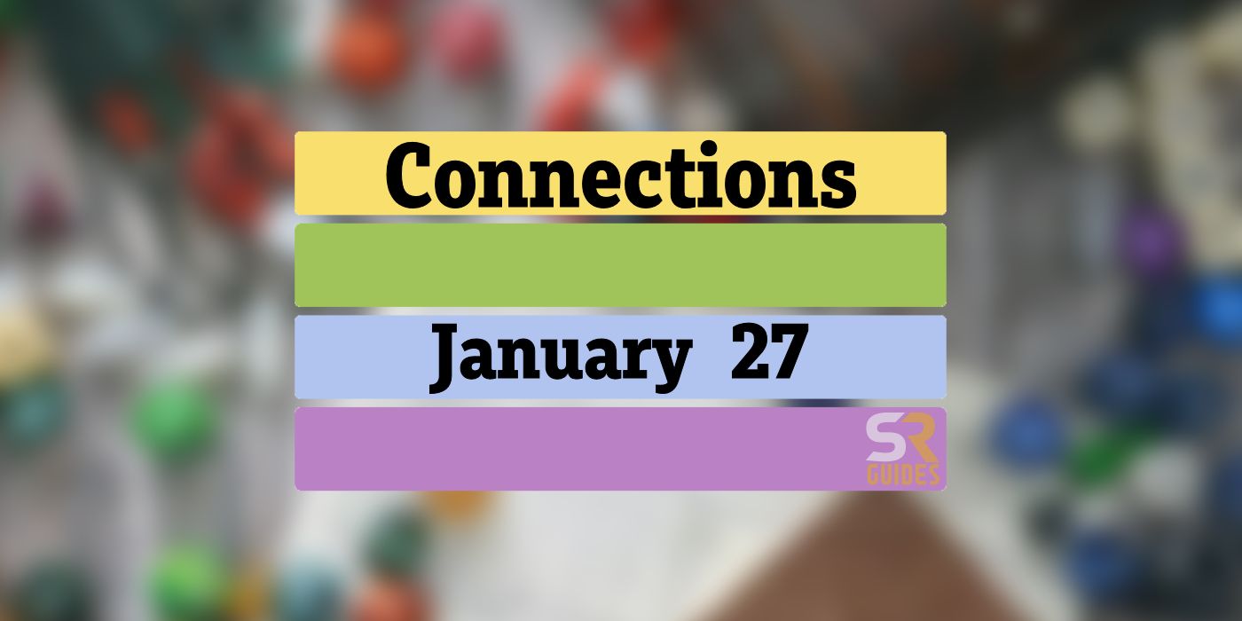 Connections January 27 Grid with the answers removed to avoid spoilers