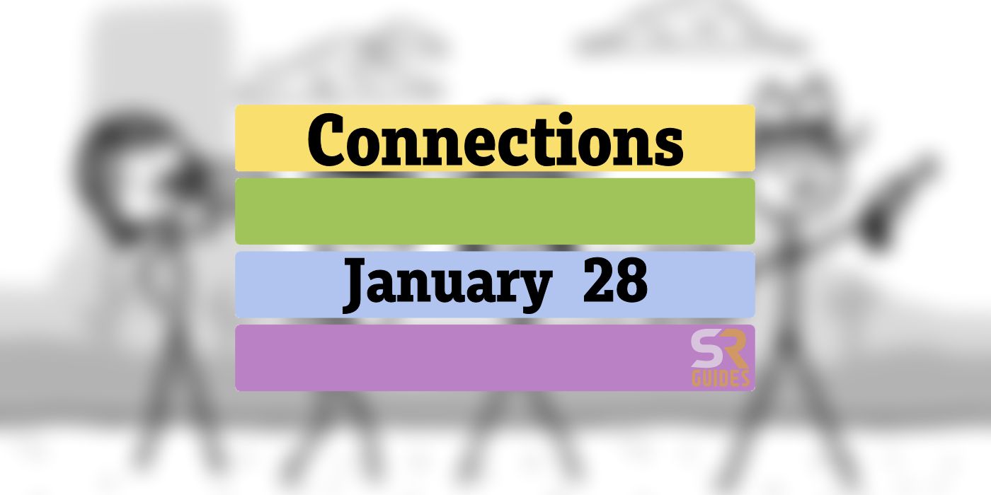 Connections January 28 Grid with the answers removed to avoid spoilers